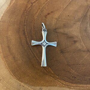 RETIRED James Avery Serenity Cross Pendant, Sterling Silver